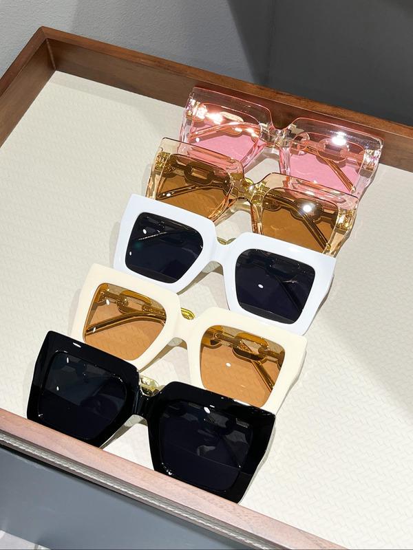 2024 Summer Trendy Square Sunglasses for Men & Women, Casual Fashion Glasses, Travel Accessories for Trip & Driving & Back To School