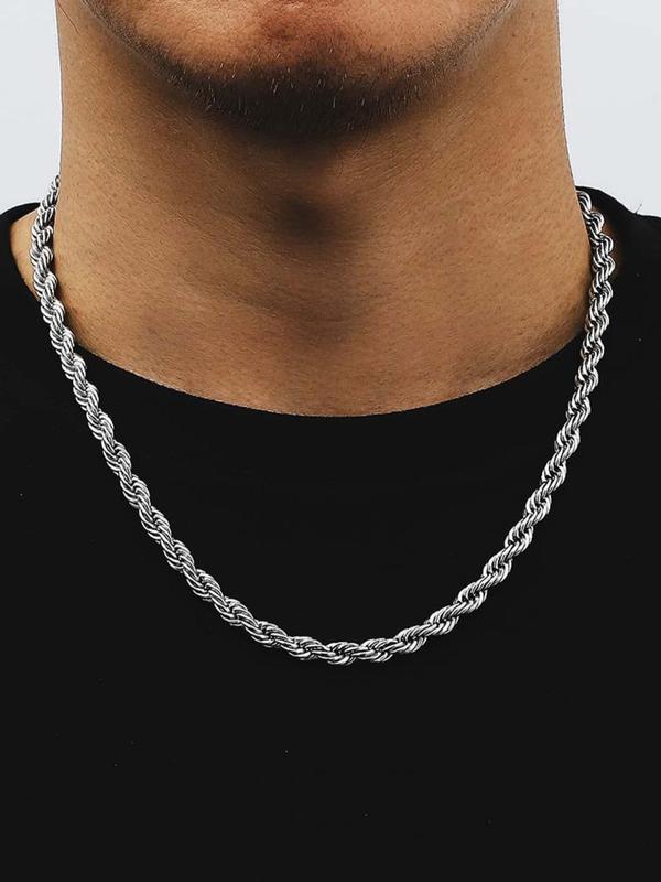 Creative Twist Design Chains Necklace, 2024 Trendy Hip Hop Matching Necklace for Women & Men, Fashion Male Accessories for Party, Daily Birthday Gift for Her