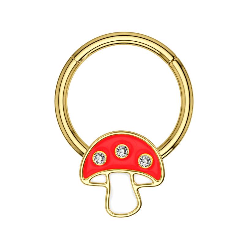 Oufer 16G Cute Mushroom Septum Ring