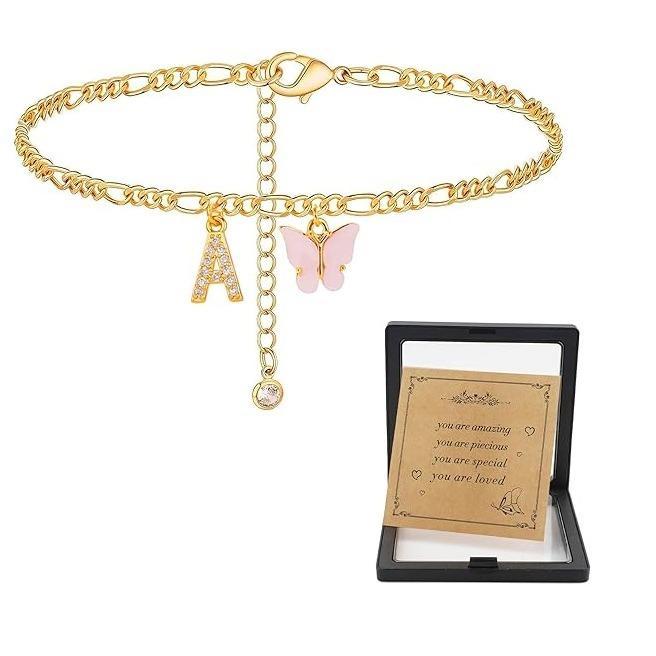 Ankle Bracelets for Women, Anklets for Women, Gold Anklets for Women, Initial Anklet for Women, Butterfly Anklets for Women