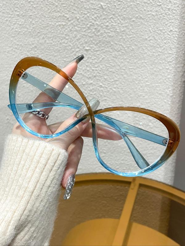 Unisex Simple Style Butterfly Frame Eyeglasses, 2024 New Style Trendy Casual Eyeglasses for Everyday Use, Fashion Accessories for Outdoor Activities