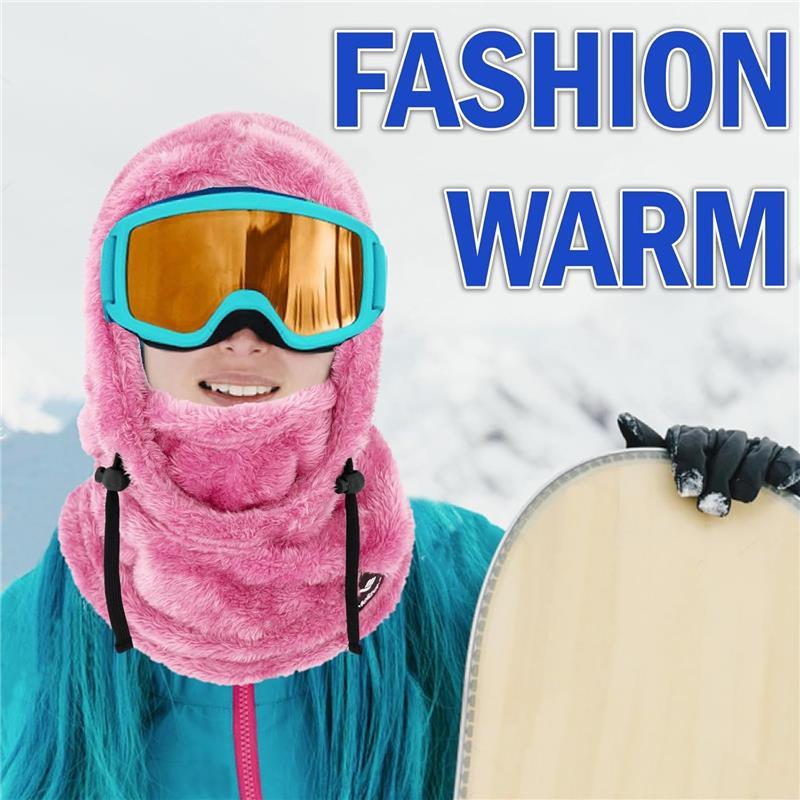 Wind-Resistant Winter Face Mask for Women Men Adjustable Warm Hood Cover Hat Cap Scarf