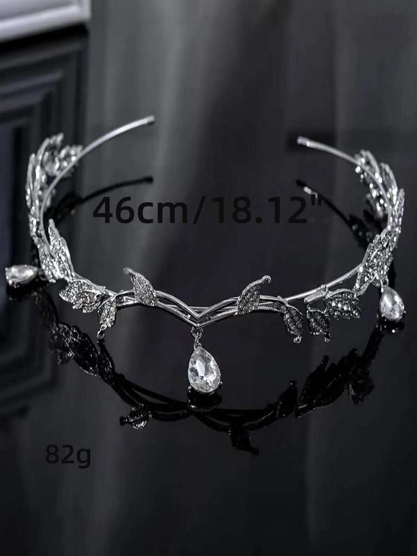 Elegant Rhinestone Decorated Leaf Design Head Hoop, Exquisite Retro Style Head Hoop for Women and Girls As Valentine’s Day Gift, Casual All-match Hair Accessories for Party, Daily Clothing Decoration