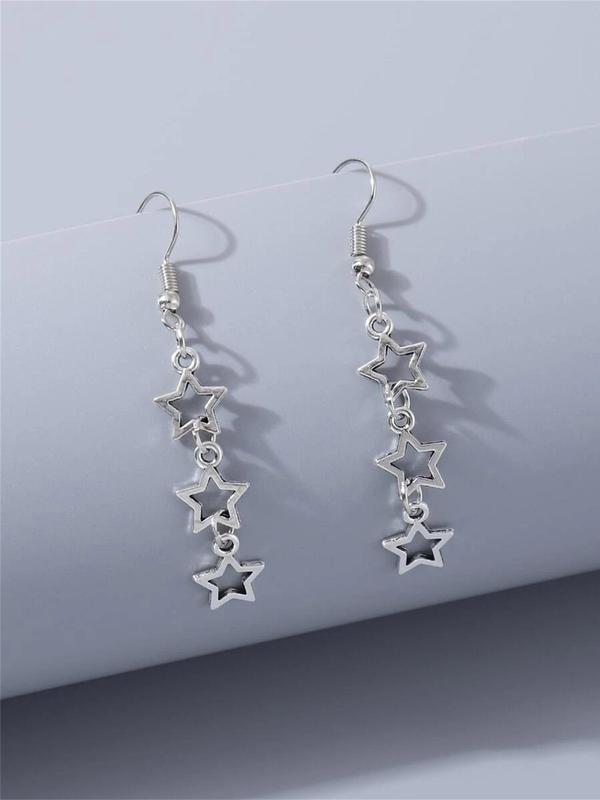 Star Design Dangle Earrings, Fashion Dainty Jewelry for Party, Daily Clothing Decor, Trendy All-match & Exquisite Jewelry for Birthday Gift, Gift for Her, Y2k Accessory