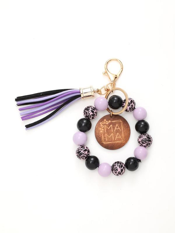 Boho Style Beaded & Tassel Decor Keychain, Vintage Style Keychain for Women & Men, Fashion Accessories for Daily Use