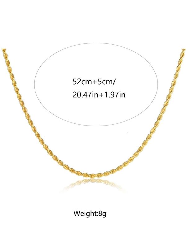 Creative Twist Design Chains Necklace, 2024 Trendy Hip Hop Matching Necklace for Women & Men, Fashion Male Accessories for Party, Daily Birthday Gift for Her