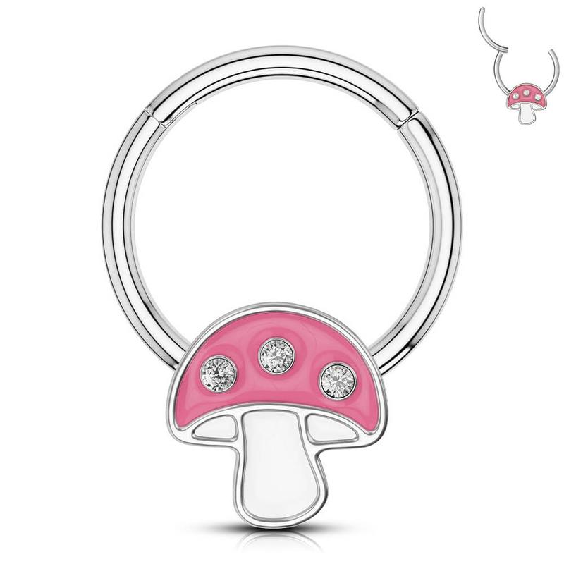 Oufer 16G Cute Mushroom Septum Ring