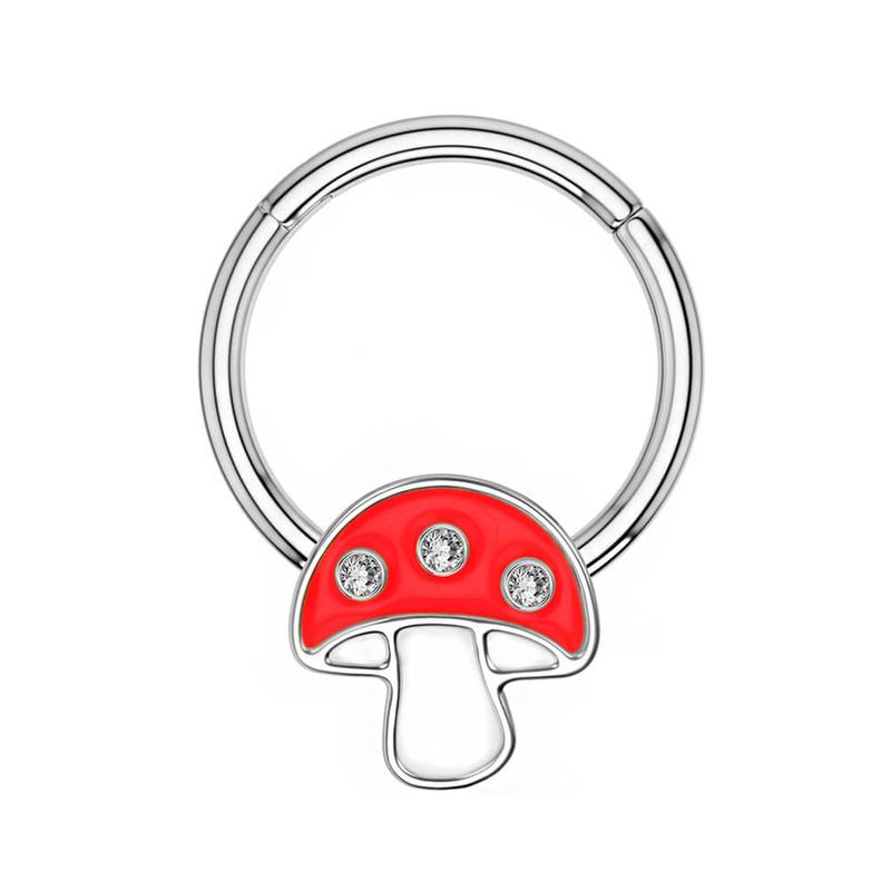 Oufer 16G Cute Mushroom Septum Ring