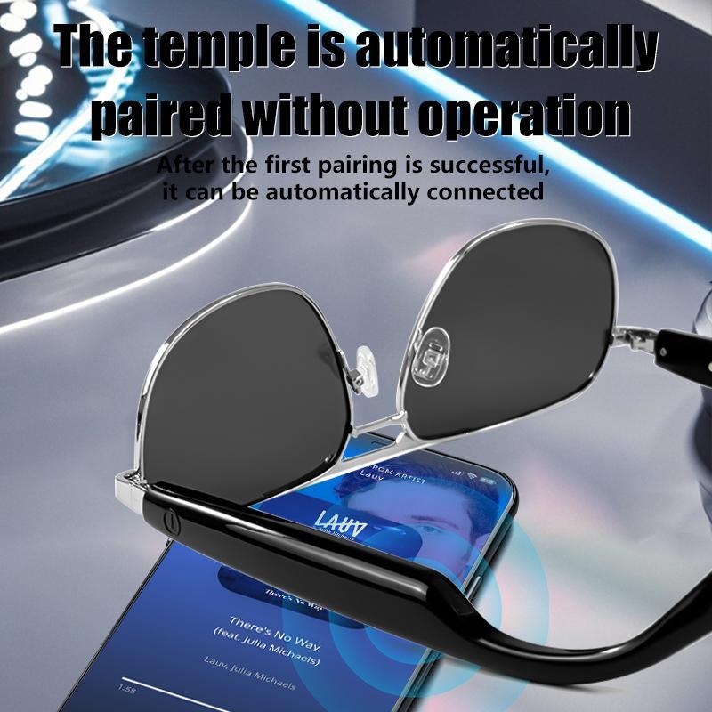 Wireless Smart Glasses, UV Protective Wireless BT Smart Glasses, Intelligent Control Smart Sunglasses, Gift for Men & Women