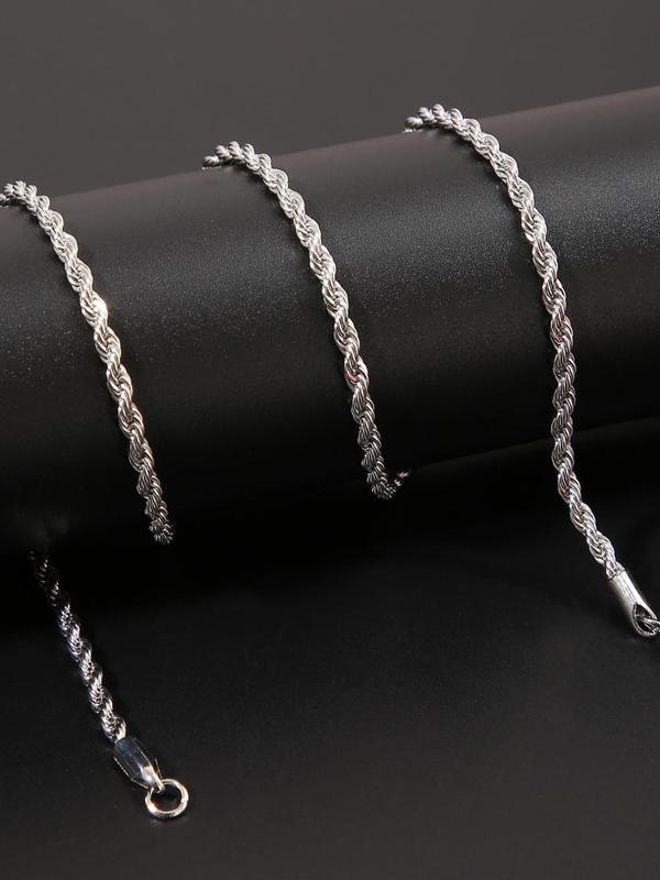 Creative Twist Design Chains Necklace, 2024 Trendy Hip Hop Matching Necklace for Women & Men, Fashion Male Accessories for Party, Daily Birthday Gift for Her