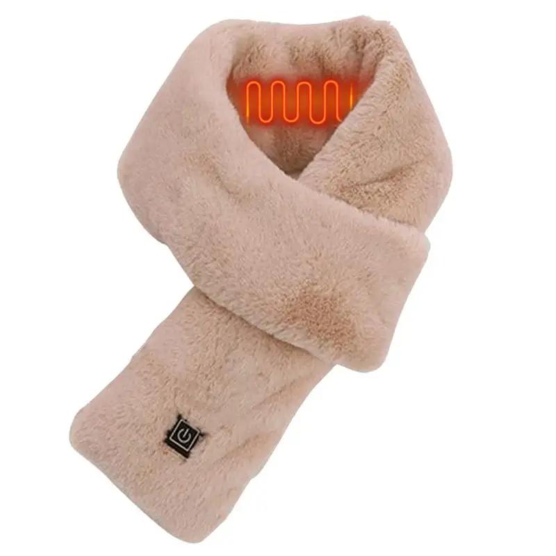 Electric Heating Scarf 3 Gear Heating Pads Outdoor Warm Heated Scarf USB Heater Thermal Shawl Neck Brace Warm Bib For Women Men