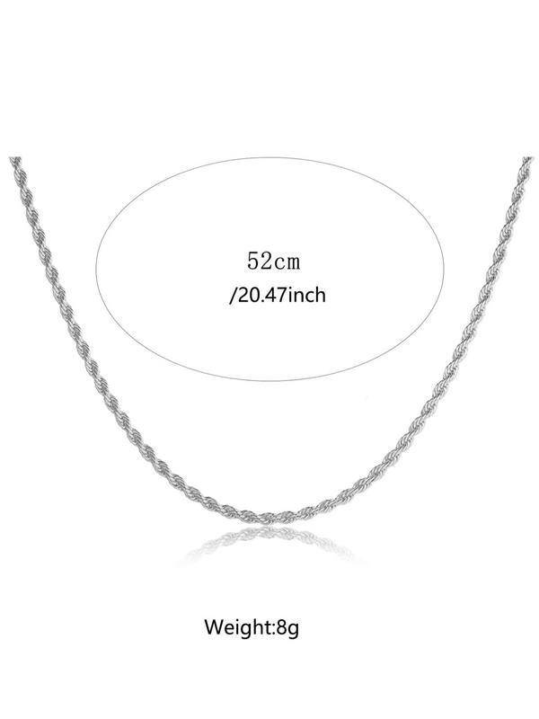 Creative Twist Design Chains Necklace, 2024 Trendy Hip Hop Matching Necklace for Women & Men, Fashion Male Accessories for Party, Daily Birthday Gift for Her