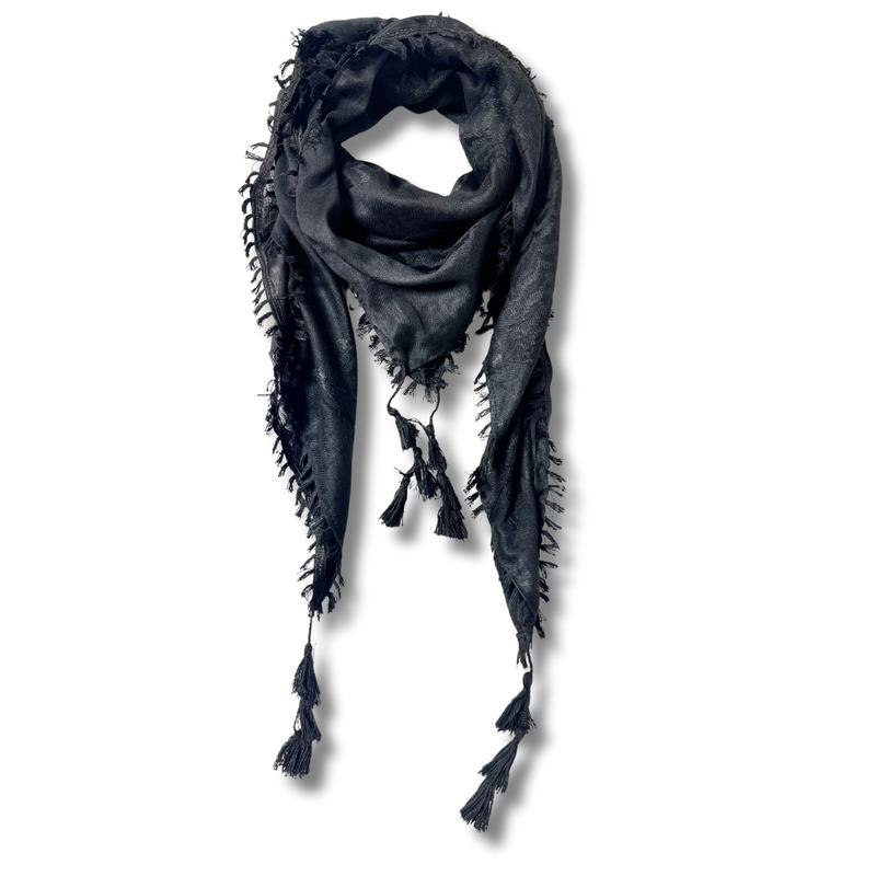 Original Kuffiyeh - All Black: Luxurious Elegance and Cultural Heritage