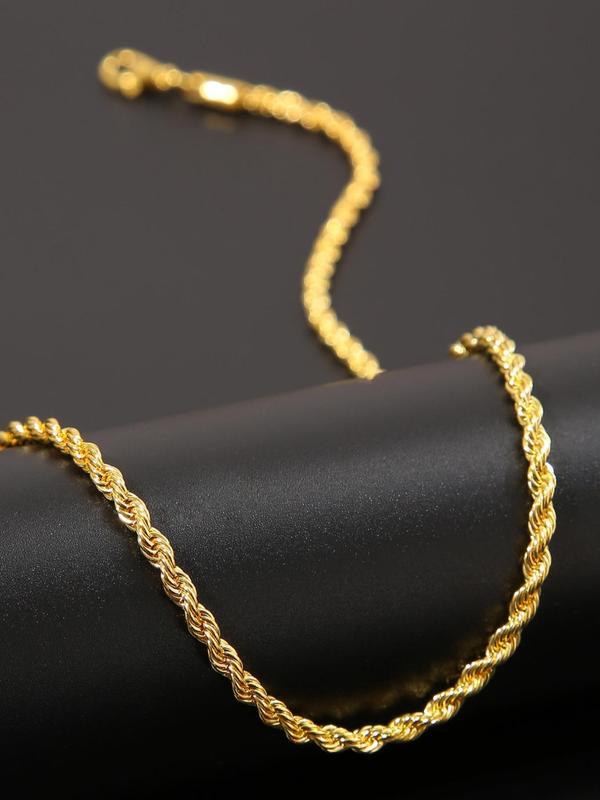 Creative Twist Design Chains Necklace, 2024 Trendy Hip Hop Matching Necklace for Women & Men, Fashion Male Accessories for Party, Daily Birthday Gift for Her