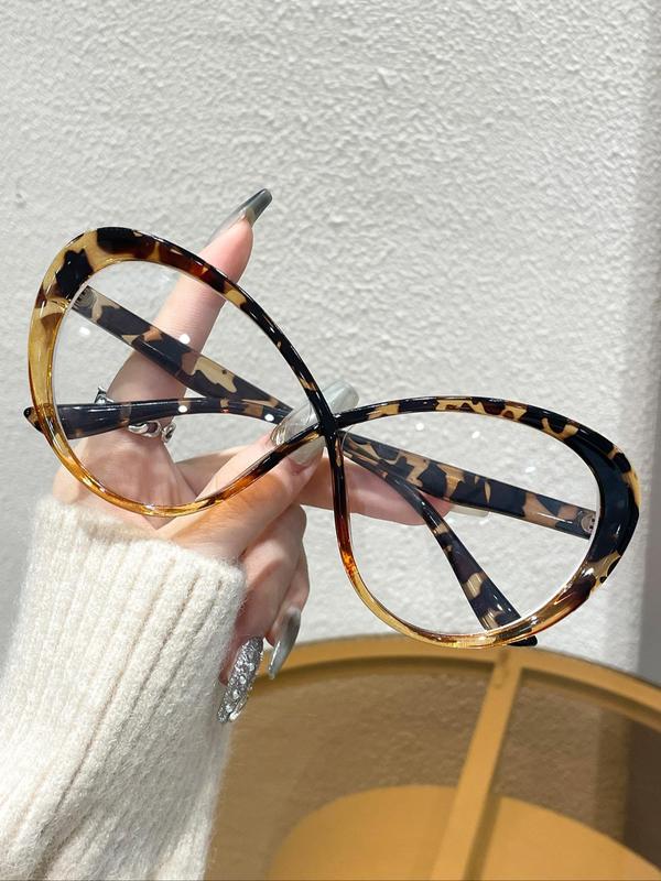 Unisex Simple Style Butterfly Frame Eyeglasses, 2024 New Style Trendy Casual Eyeglasses for Everyday Use, Fashion Accessories for Outdoor Activities