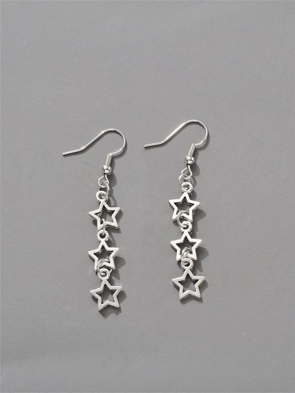 Star Design Dangle Earrings, Fashion Dainty Jewelry for Party, Daily Clothing Decor, Trendy All-match & Exquisite Jewelry for Birthday Gift, Gift for Her, Y2k Accessory