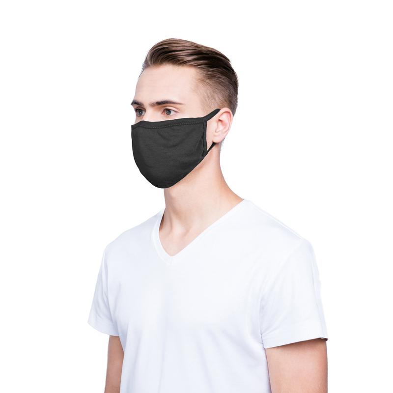 Dalix Premium Cotton Mask Reuseable Washable Made in USA (Black, White)