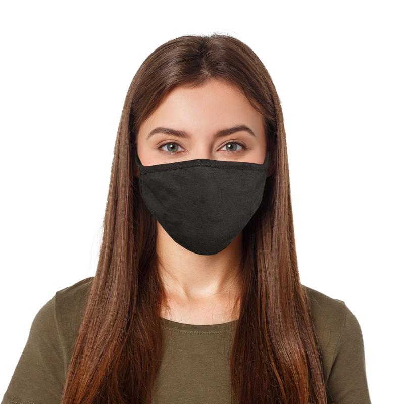 Dalix Premium Cotton Mask Reuseable Washable Made in USA (Black, White)