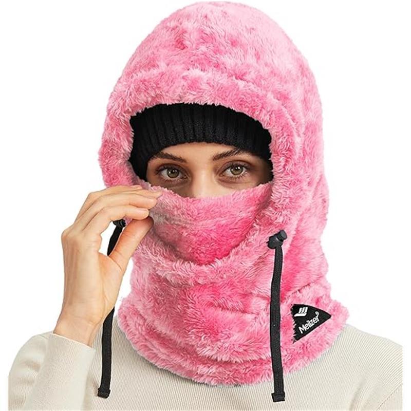 Wind-Resistant Winter Face Mask for Women Men Adjustable Warm Hood Cover Hat Cap Scarf