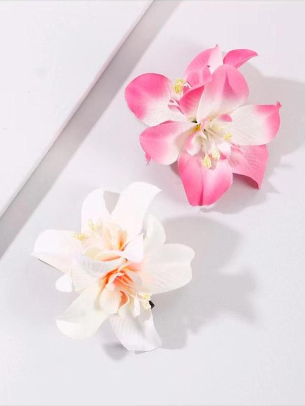 Boho Style Flower Design Hair Clip, 2024 New Style Cute Trendy Hair Clip, Fashionable Hair Accessories for Women, Hairstyles Ideas for Girls