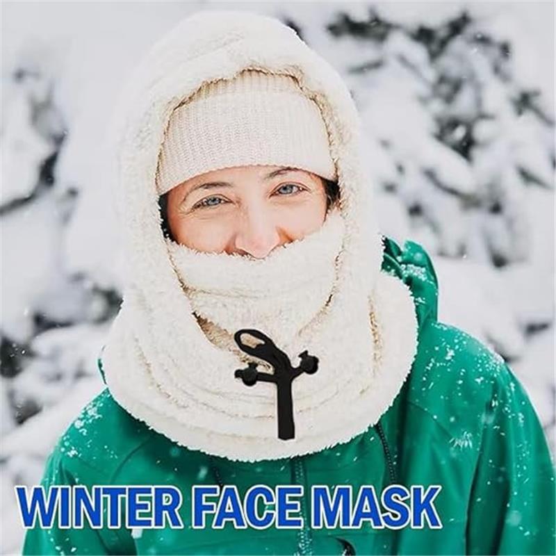 Wind-Resistant Winter Face Mask for Women Men Adjustable Warm Hood Cover Hat Cap Scarf