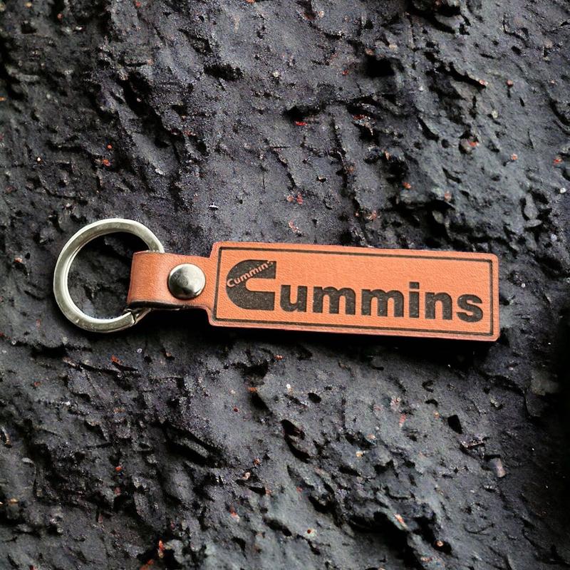 Cummins Ram Genuine Leather Keychain for Diesel Trucks