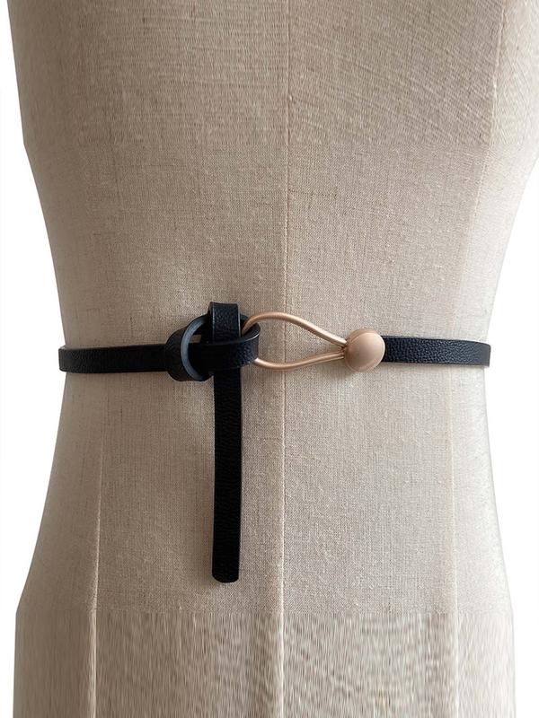 Women's Simple Style Plain Color Knot Belt with Knot Design, Adjustable Belt, Fashion Belt for Daily Clothing Decor, Trendy All-match Accessory for Birthday Gift