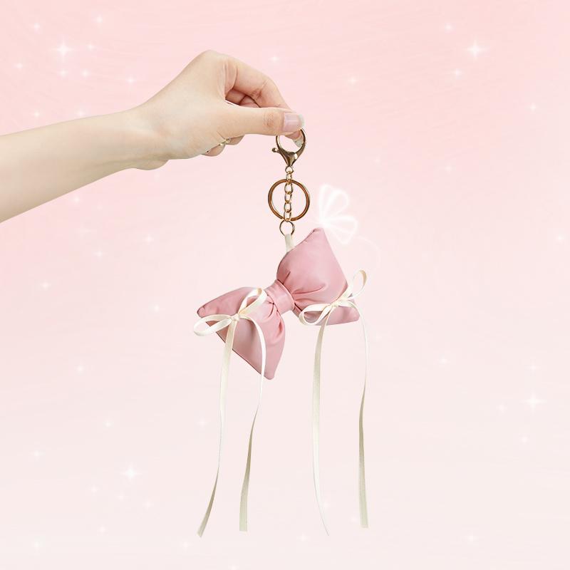 BAGSMART Cute Puffy Bow Handbag Charm & Keychain for Women - Perfect Accessory for Your Handbag