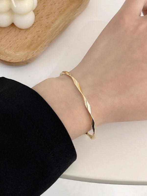 Women's Elegant Minimalist Irregular Bangles Bracelet, Trendy All-match Bracelet, Fashionable Jewelry As Birthday Gift for Friends