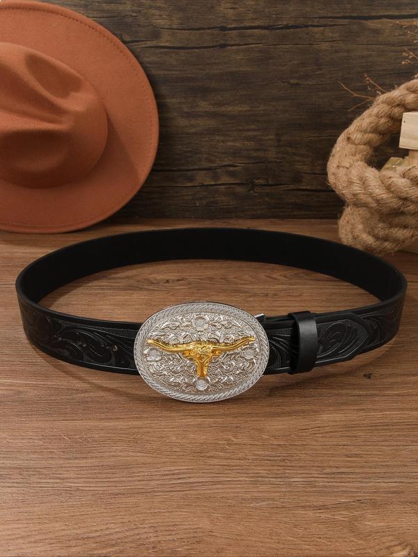 Men's Fashion Business Belt, 2024 New Style Animal Design Buckle Belt, Casual Waistband for Jeans Trousers, Trendy All-match & Exquisite Belt for Birthday Gift