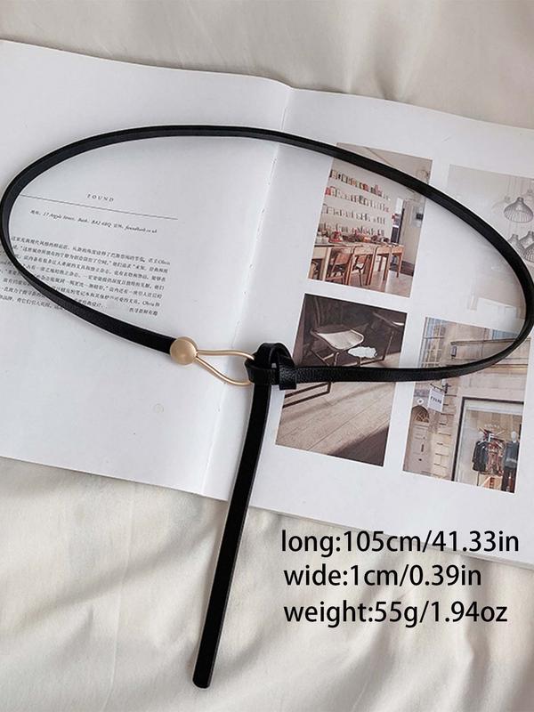 Women's Simple Style Plain Color Knot Belt with Knot Design, Adjustable Belt, Fashion Belt for Daily Clothing Decor, Trendy All-match Accessory for Birthday Gift