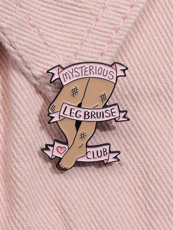 Creative Leg Design Brooch, Cute Enamel Pin for Women & Men, Fashion Brooch for Daily Clothing Decor, Trendy All-match & Exquisite Brooch for Birthday Gift