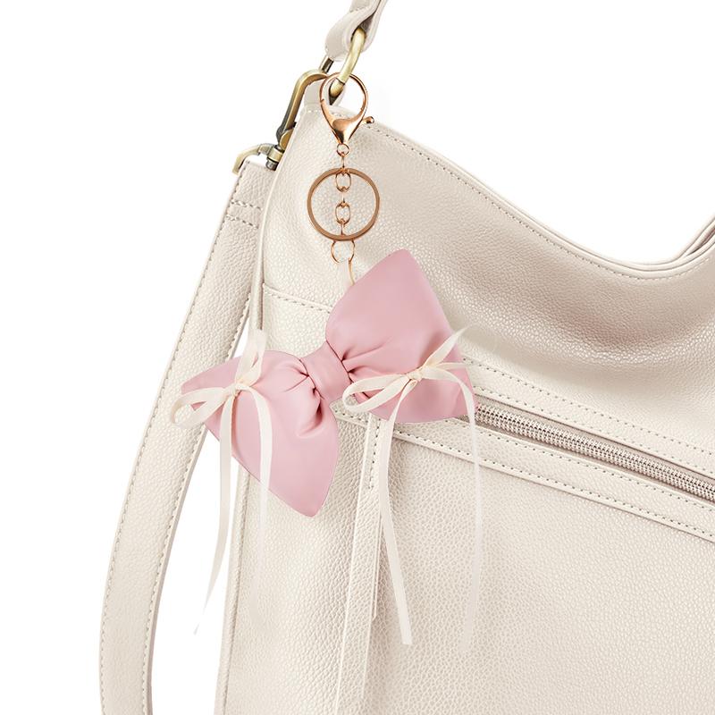 BAGSMART Cute Puffy Bow Handbag Charm & Keychain for Women - Perfect Accessory for Your Handbag