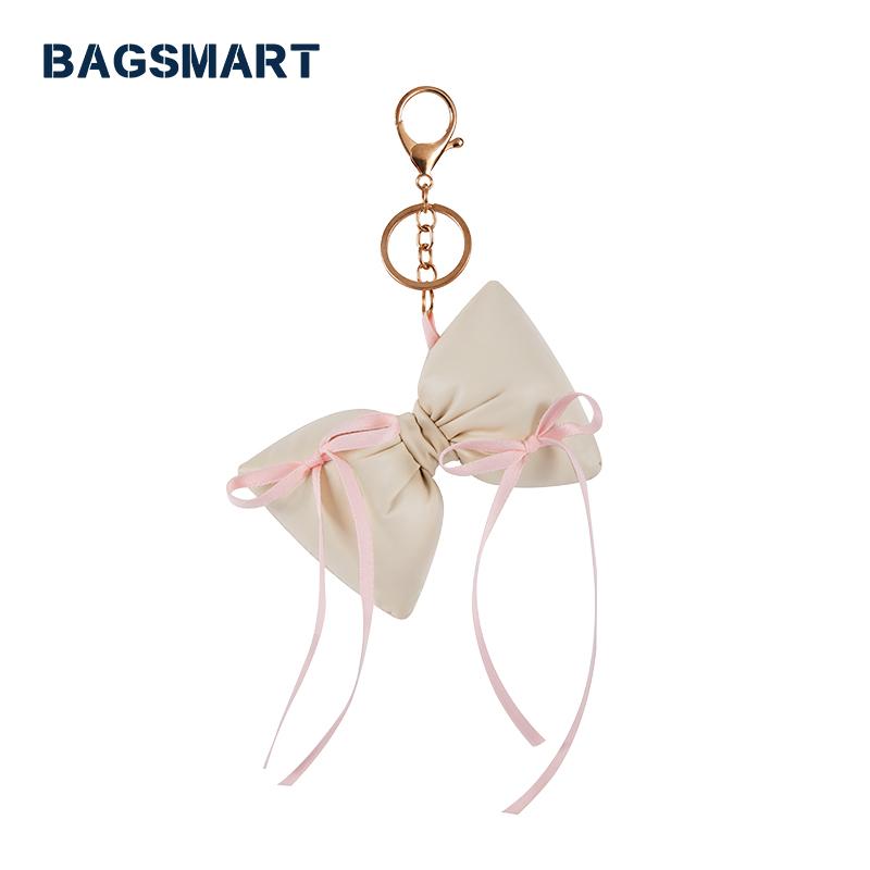 BAGSMART Cute Puffy Bow Handbag Charm & Keychain for Women - Perfect Accessory for Your Handbag