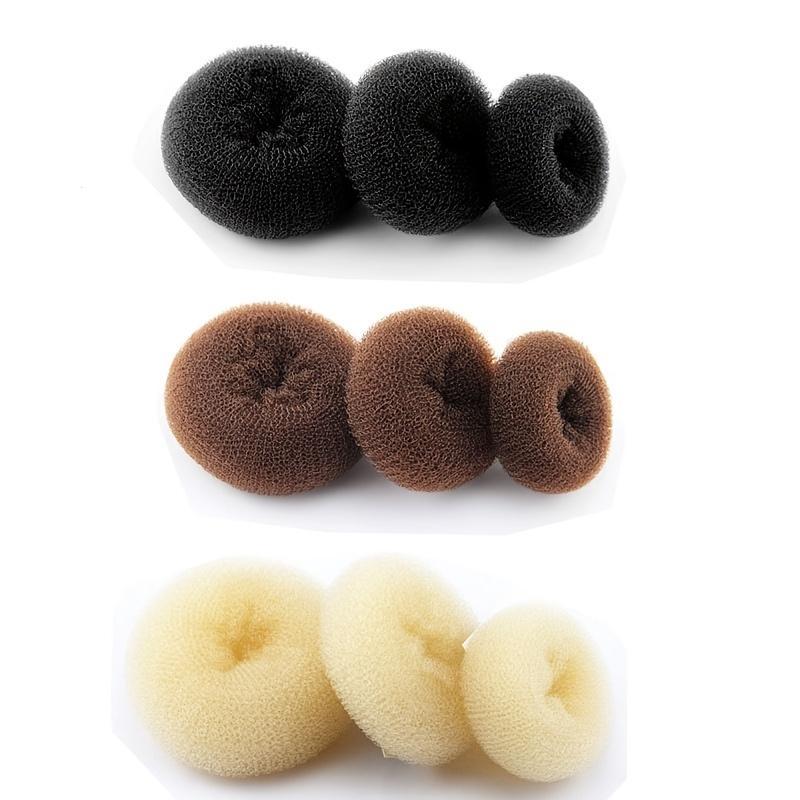 3pcs set Donut Hair Scrunchies, Portable Lightweight Hair Styling Tools for Women and Girls