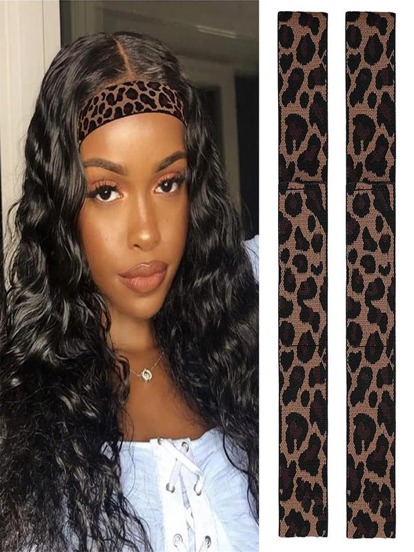 Leopard Pattern Hair Band, Adjustable Elastic Wig Hair Band, Hair Accessories for Women & Girls, Fashion Hair Accessories for Daily Wear