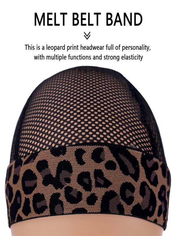 Leopard Pattern Hair Band, Adjustable Elastic Wig Hair Band, Hair Accessories for Women & Girls, Fashion Hair Accessories for Daily Wear