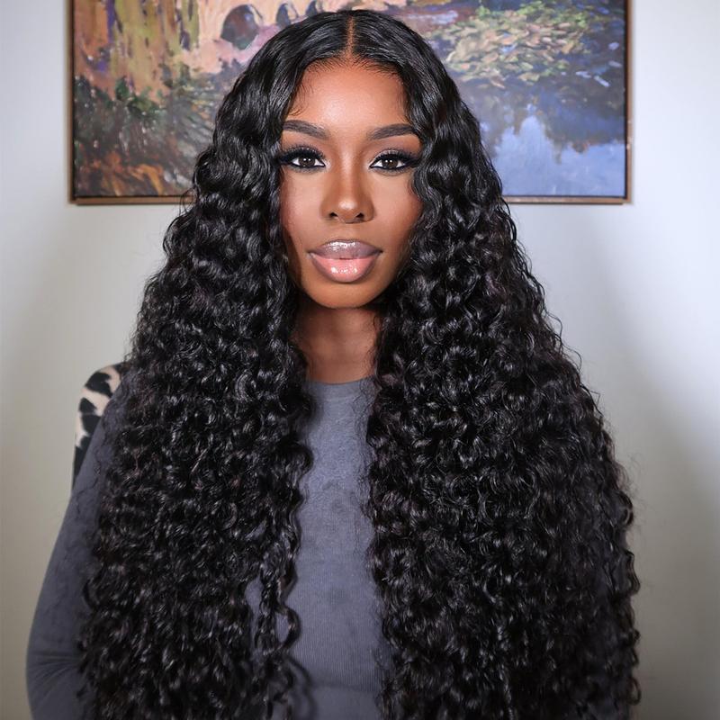 Water Wave Pre Bleached Knots  Pre Plucked 6*4 Wear Go Glueless Pre Cut Glueless HD Lace Closure Wig BGMgirl