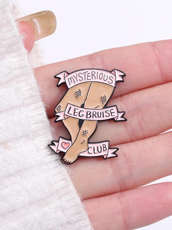 Creative Leg Design Brooch, Cute Enamel Pin for Women & Men, Fashion Brooch for Daily Clothing Decor, Trendy All-match & Exquisite Brooch for Birthday Gift