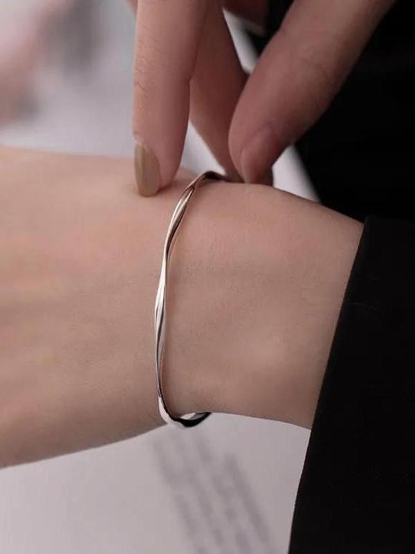 Women's Elegant Minimalist Irregular Bangles Bracelet, Trendy All-match Bracelet, Fashionable Jewelry As Birthday Gift for Friends