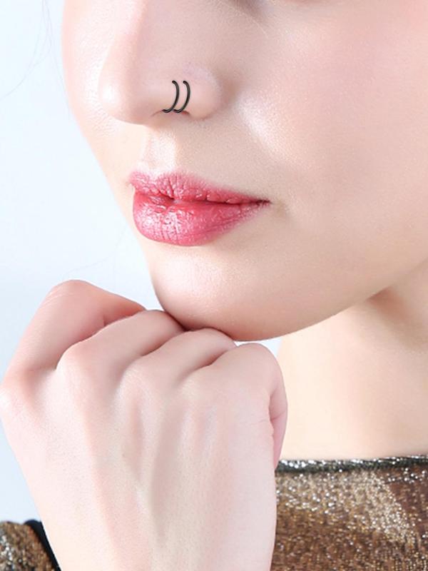 Punk Style Rhinestone Decorated Nose Studs, 33pcs Fashionable Nose Ring Set for Women & Men for Party & Daily Clothing Decor, Trendy All-match & Exquisite Body Piercing Jewelry for Daily Wear