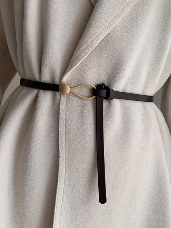 Women's Simple Style Plain Color Knot Belt with Knot Design, Adjustable Belt, Fashion Belt for Daily Clothing Decor, Trendy All-match Accessory for Birthday Gift