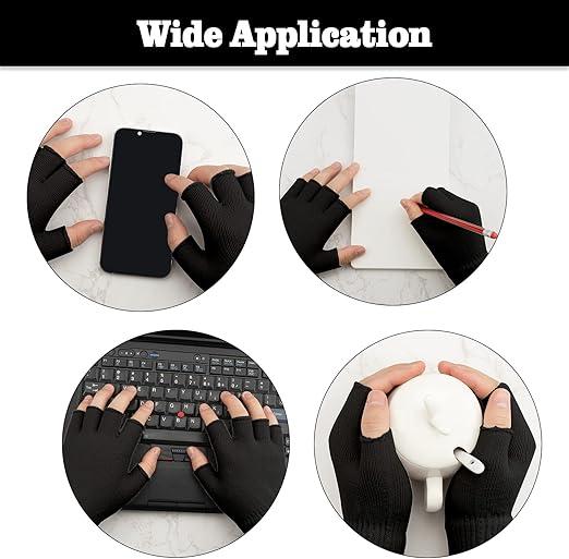 BlackFriday Fingerless Gloves for Women Men Winter Fingerless Mittens for Women Men Warm Knitted Gloves Typing Half Finger Gloves