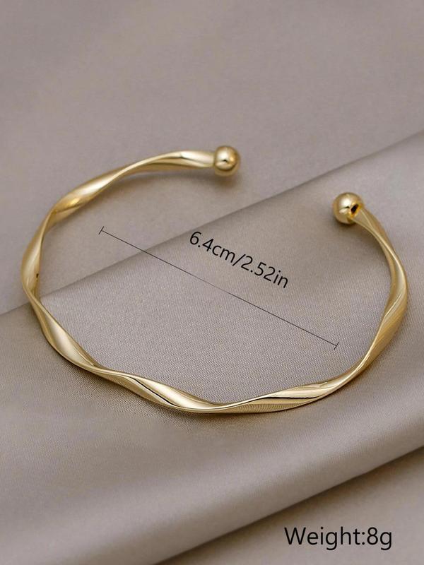 Women's Elegant Minimalist Irregular Bangles Bracelet, Trendy All-match Bracelet, Fashionable Jewelry As Birthday Gift for Friends