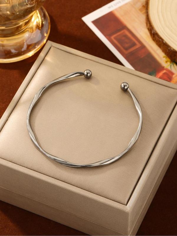 Women's Elegant Minimalist Irregular Bangles Bracelet, Trendy All-match Bracelet, Fashionable Jewelry As Birthday Gift for Friends