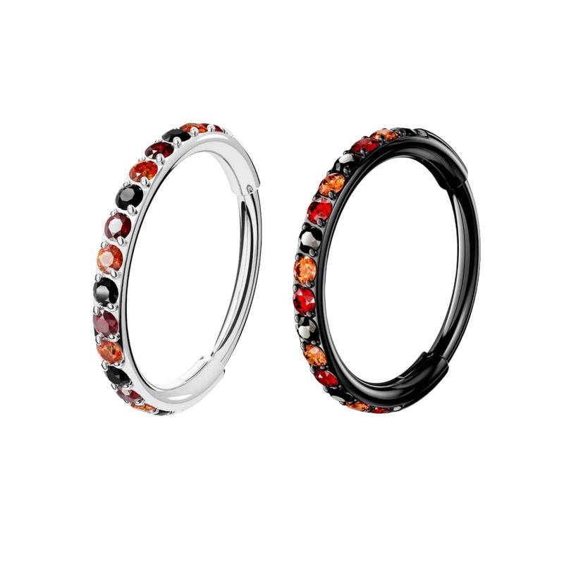 Oufer 20G Halloween Color Hinged Segment Nose Hoop Ring for Women