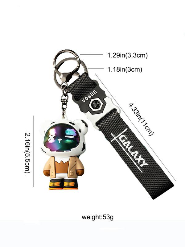 Cartoon Bear Design Keychain, Cute Galaxy Animal Personality Key Ring Chain Bag Small Pvc Pendant Accessories Keychain Couple Decoration Gift, Novelty Keychain for Men & Women