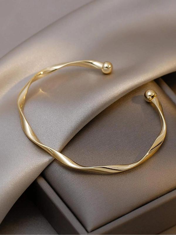 Women's Elegant Minimalist Irregular Bangles Bracelet, Trendy All-match Bracelet, Fashionable Jewelry As Birthday Gift for Friends