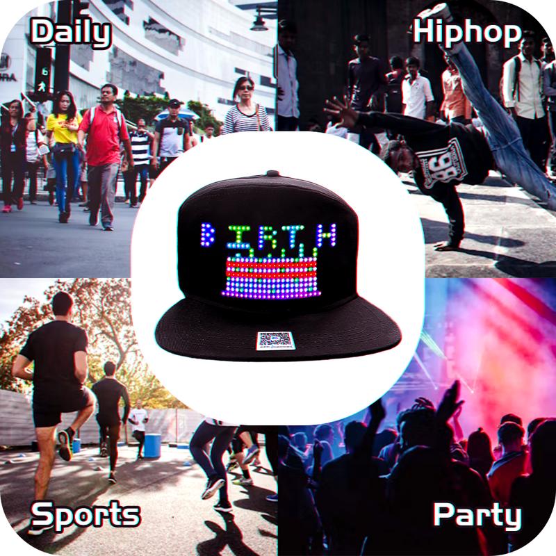 Second Generation Upgraded LED Hat,  Bigger Screen, Limited Time 41% Off! Full Color Display, Ultra-long Battery Life!Perfect for concerts, carnivals, bars, clubs, electric glow runs,  party.