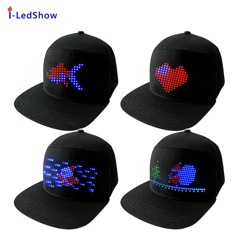 Second Generation Upgraded LED Hat,  Bigger Screen, Limited Time 41% Off! Full Color Display, Ultra-long Battery Life!Perfect for concerts, carnivals, bars, clubs, electric glow runs,  party.